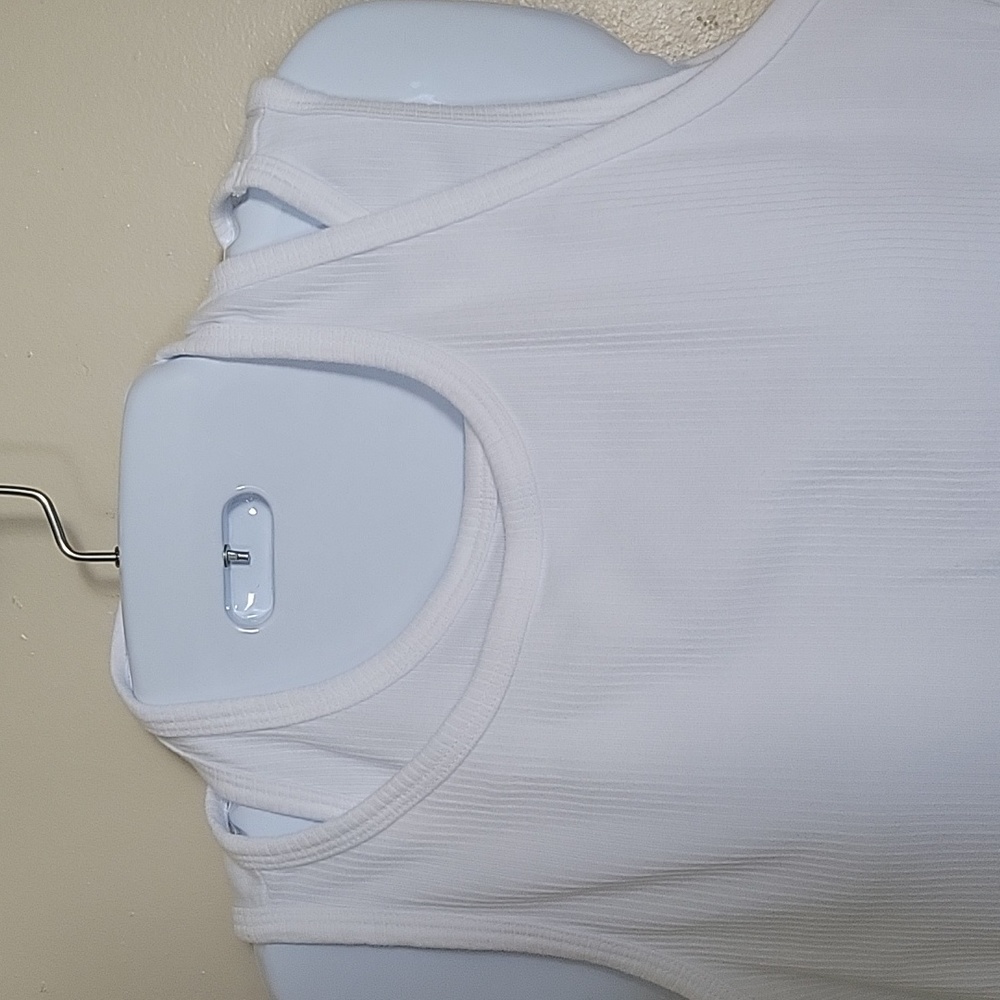 Monroe double strap white tank - Picture 4 of 7